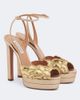 Aquazzura Aquazzura Ce Soir metallic leather platform sandals - 1
