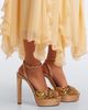 Aquazzura Aquazzura Ce Soir metallic leather platform sandals - 3