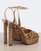 Aquazzura Aquazzura Ce Soir metallic leather platform sandals - 4