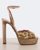 Aquazzura Aquazzura Ce Soir metallic leather platform sandals - 5