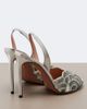 Aquazzura Aquazzura Ce Soir metallic leather slingback sandals - 3