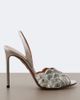Aquazzura Aquazzura Ce Soir metallic leather slingback sandals - 5