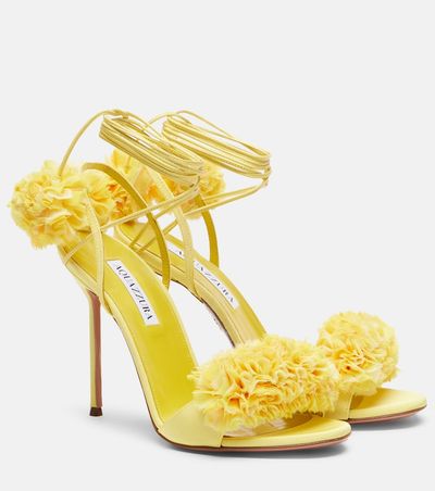 Aquazzura Aquazzura Cherry Kiss appliquÃ© sandals