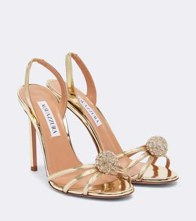 Aquazzura Aquazzura Crystal Bubble slingback sandals