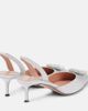 Aquazzura Aquazzura Crystal Hoop 50 glitter slingback pumps - 2