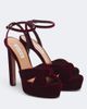 Aquazzura Aquazzura Cupid velvet platform sandals - 1