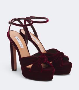 Aquazzura Aquazzura Cupid velvet platform sandals