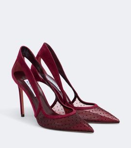 Aquazzura Aquazzura Dangerous Liaisons mesh and suede pumps