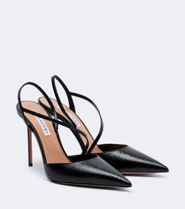 Aquazzura Aquazzura Dynasty snake-effect leather pumps