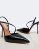 Aquazzura Aquazzura Dynasty snake-effect leather pumps - 6