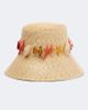 Aquazzura Aquazzura Embellished raffia bucket hat - 4