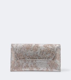 Aquazzura Aquazzura Envelope sequined metallic leather clutch