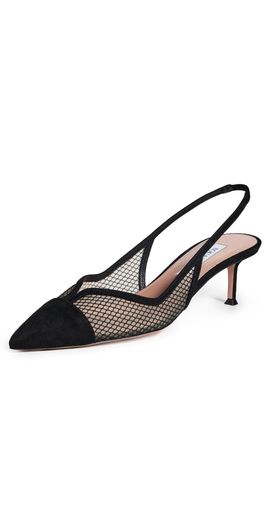 Aquazzura Aquazzura Gia Mesh Sling Pumps 50mm Black