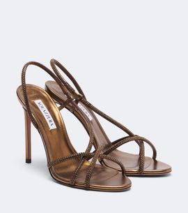 Aquazzura Aquazzura Horizon Crystal leather slingback sandals