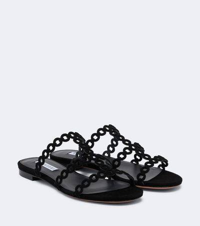 Aquazzura Aquazzura Infinity Chain suede sandals