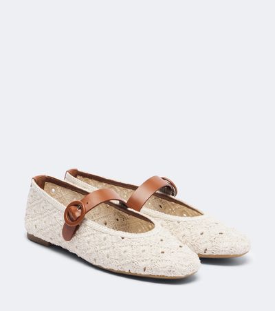 Aquazzura Aquazzura Loom macramé Mary Jane flats