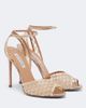 Aquazzura Aquazzura Lumiere embellished leather-trimmed sandals - 1