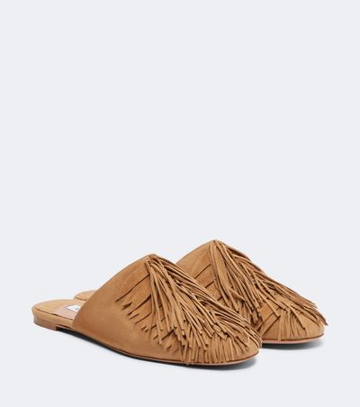 Aquazzura Aquazzura Maverick fringed suede mules