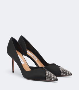 Aquazzura Aquazzura Narcisse crystal-embellished satin pumps