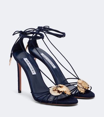 Aquazzura Aquazzura Night Stars embellished suede sandals