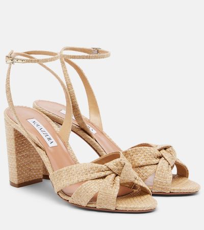 Aquazzura Aquazzura Nina raffia slingback sandals