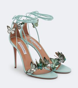 Aquazzura Aquazzura Papillon appliquÃ© leather sandals