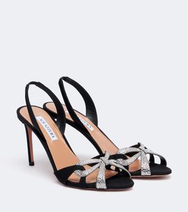 Aquazzura Aquazzura Ribbon Kiss embellished leather slingback sandals