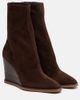 Aquazzura Aquazzura Saint Honoré 85 suede wedge ankle boots - 1