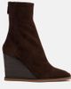 Aquazzura Aquazzura Saint Honoré 85 suede wedge ankle boots - 4