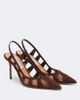 Aquazzura Aquazzura Screen 85 suede and mesh slingback pumps - 1
