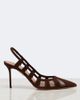 Aquazzura Aquazzura Screen 85 suede and mesh slingback pumps - 5