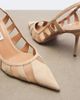 Aquazzura Aquazzura Screen suede and mesh slingback pumps - 6