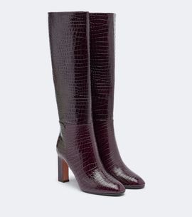 Aquazzura Aquazzura Sellier croc-effect leather knee-high boots