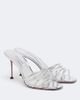 Aquazzura Aquazzura Sensation Crystal metallic leather mules - 1