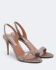 Aquazzura Aquazzura So Nude metallic leather slingback sandals - 1