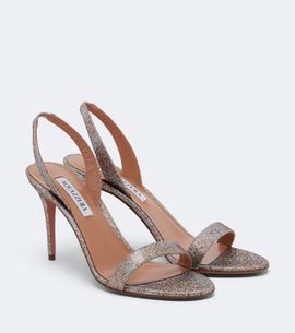 Aquazzura Aquazzura So Nude metallic leather slingback sandals