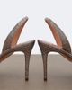 Aquazzura Aquazzura So Nude metallic leather slingback sandals - 6