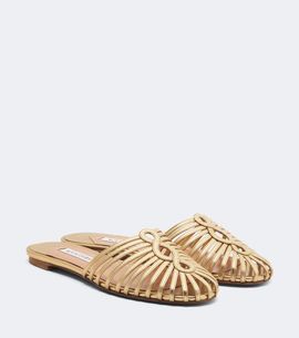 Aquazzura Aquazzura Sweet Surrender metallic leather mules