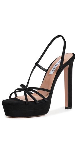 Aquazzura Aquazzura Talk To Me Plateau Sandals 130mm Black
