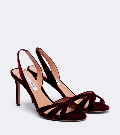 Aquazzura Aquazzura Tati velvet slingback sandals