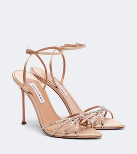 Aquazzura Aquazzura Tell Me Crystal grosgrain mules