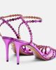 Aquazzura Aquazzura Tequila crystal-embellished metallic leather sandals - 3