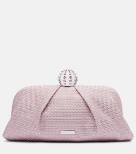 Aquazzura Aquazzura Tequila embellished canvas clutch