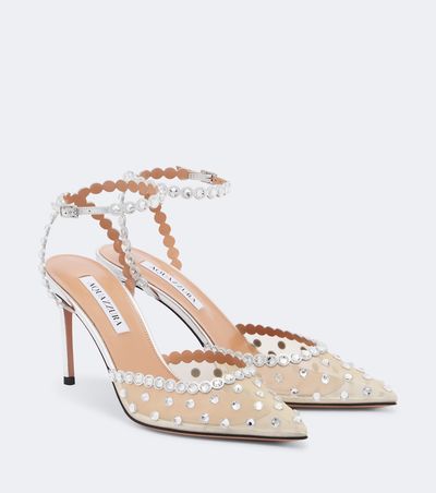 Aquazzura Aquazzura Tequila embellished mesh pumps