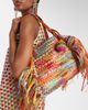 Aquazzura Aquazzura Trancoso fringed raffia tote bag - 7