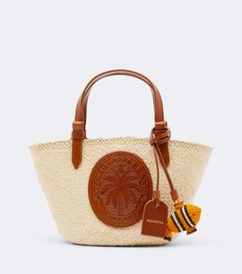 Aquazzura Aquazzura Tropical Mini raffia tote bag