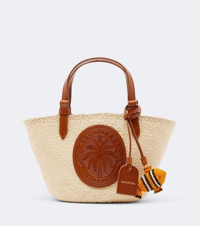 Aquazzura Aquazzura Tropical Mini raffia tote bag