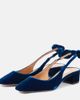 Aquazzura Aquazzura Very Bow Tie 35 velvet slingback pumps - 4