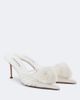 Aquazzura Aquazzura Wild Bloom appliqué satin mules - 1