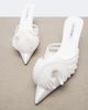Aquazzura Aquazzura Wild Bloom appliqué satin mules - 6